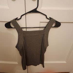 Square Neck Tank in Olive